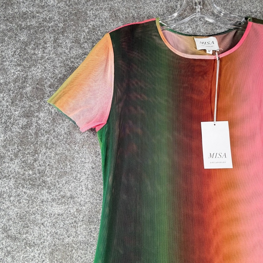 NWT Misa Los Angeles Vanessa Dress Womens M Cali Ombre Classic Fitted Pullover - Picture 3 of 16